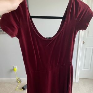 Maroon Skater Dress